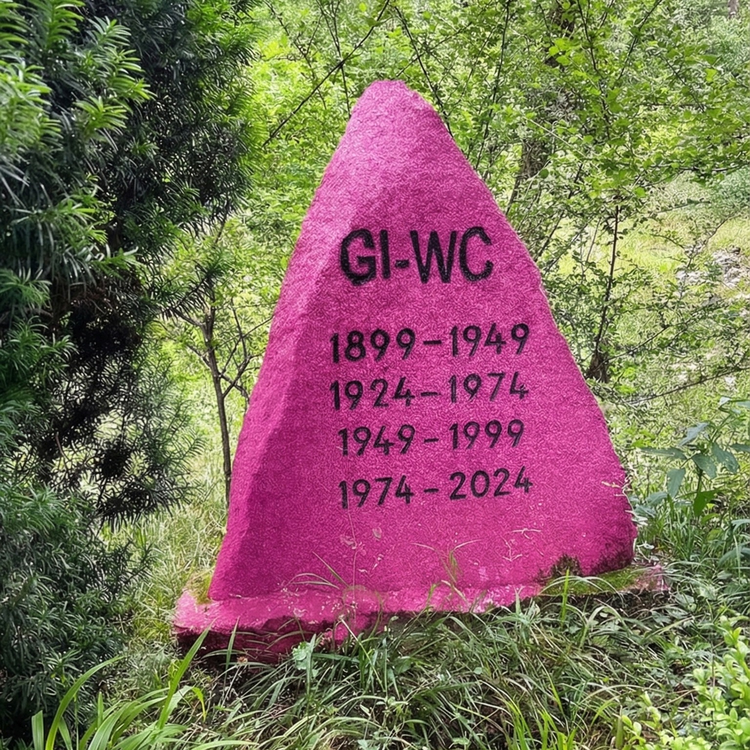 Neugestalteter Jahrgangsstein der Gießener 50er-Vereinigungen 1899-1949, 1924-1974, 1949-1999 und 1974-2024, vorgestellt am 1. April 2026